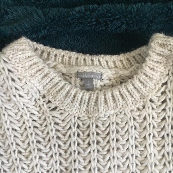 Ivory/Cream Colored Knit Sweater - Picture 3 of 3